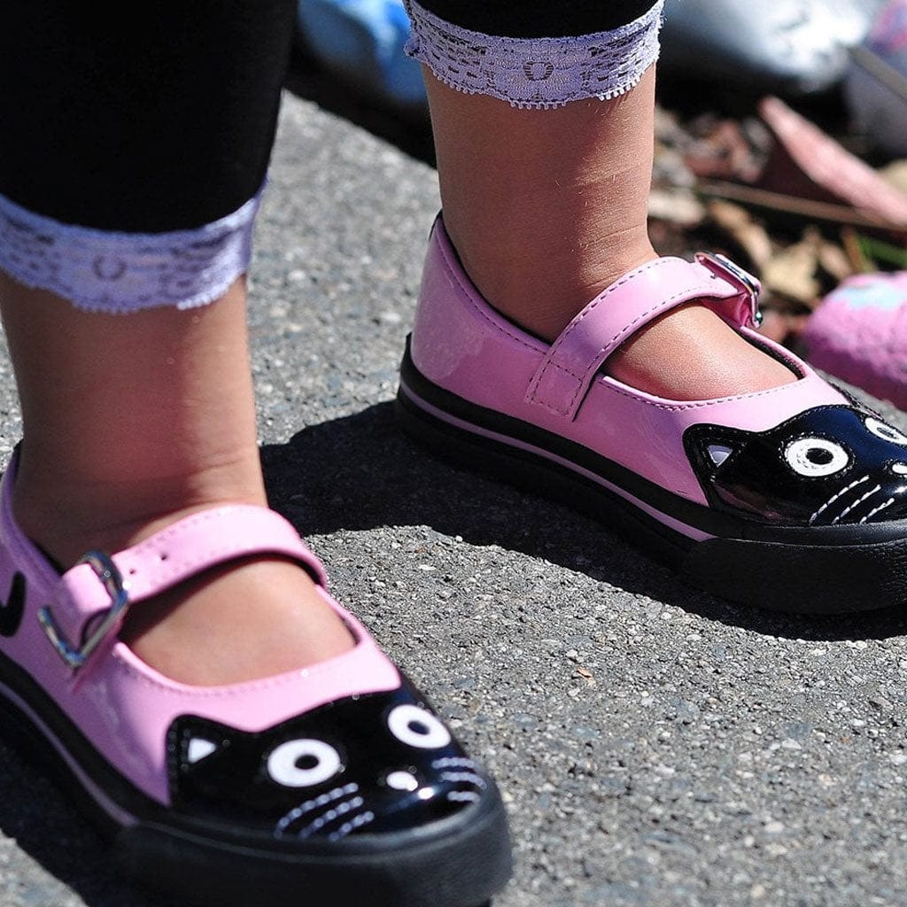 Mary Jane Kitty Toddler Sneaker Black & Pink - Image 2