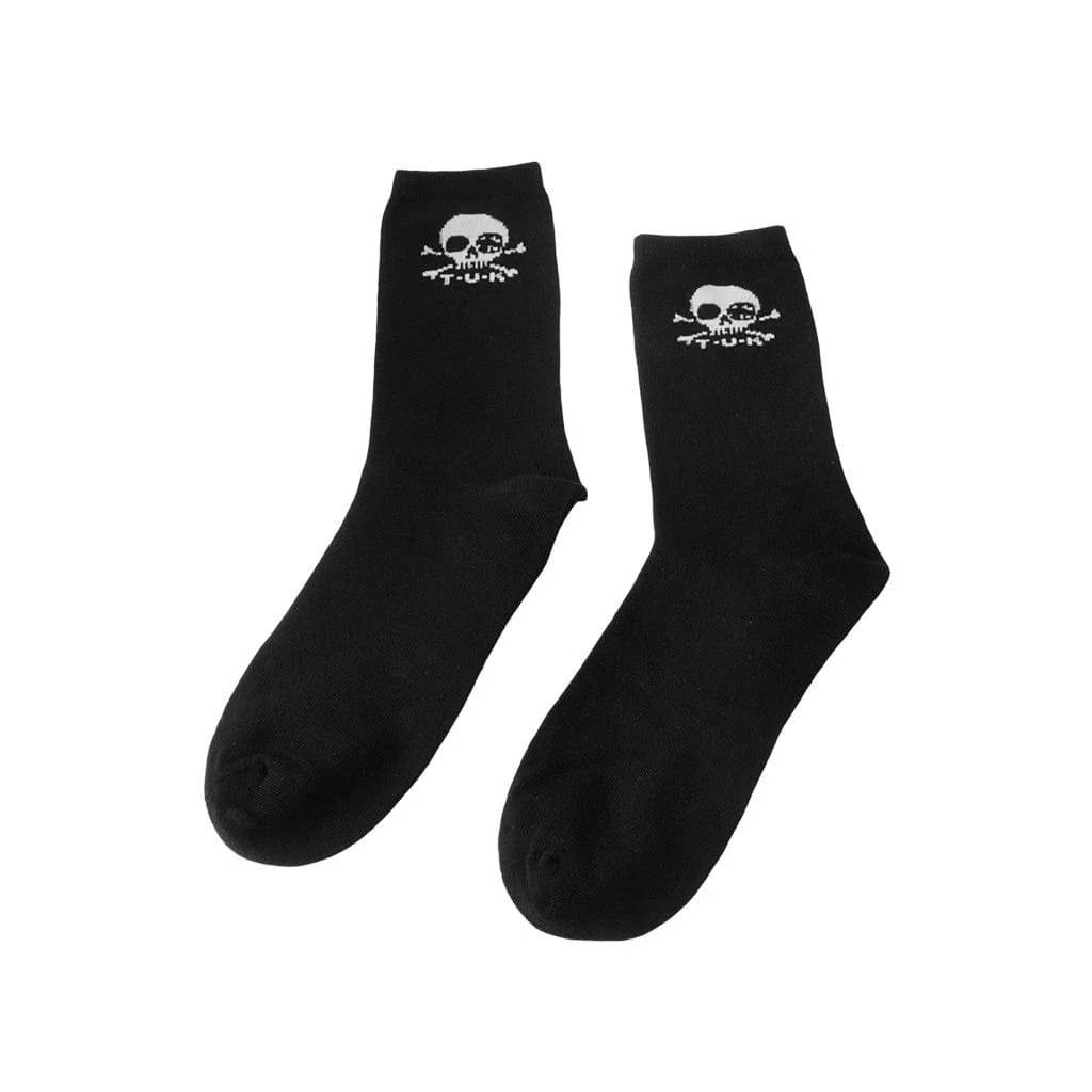 Crew Sock Black Skull Logo - Image 3