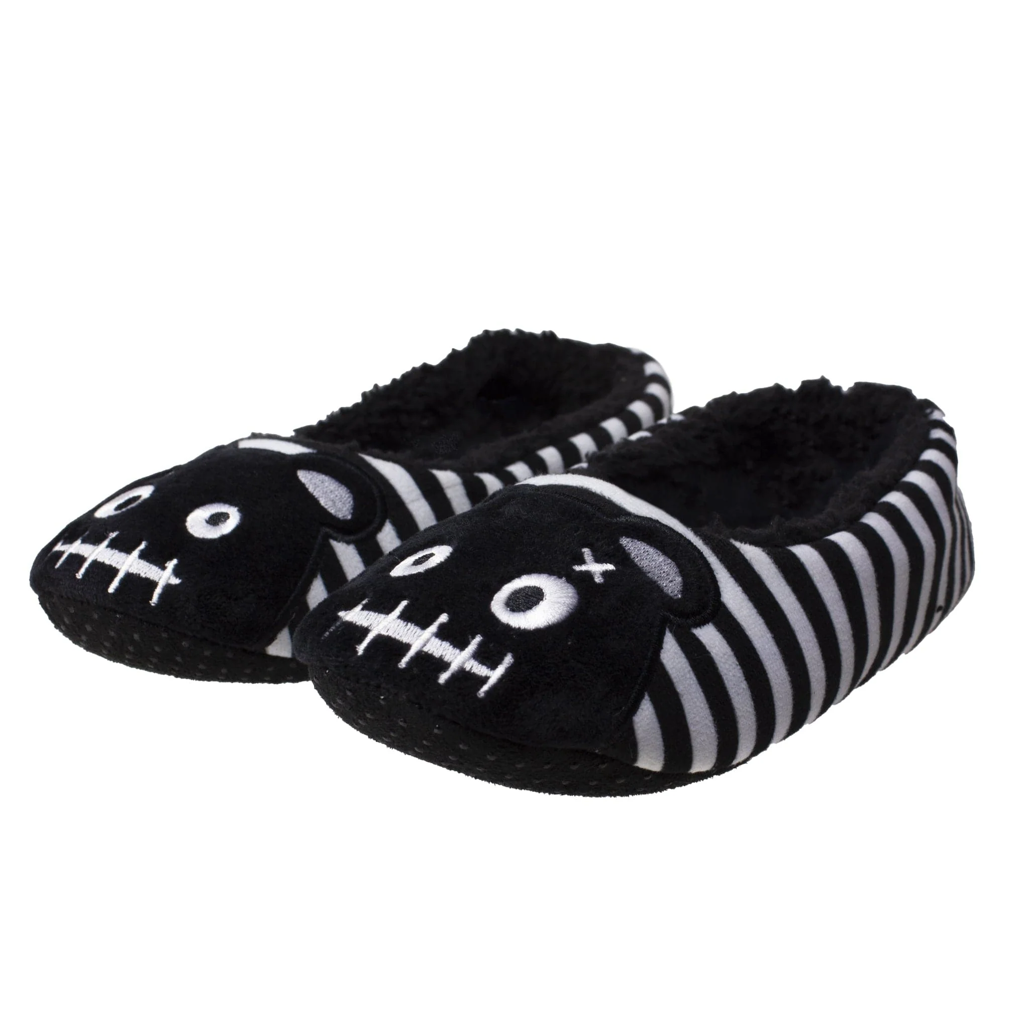 Slipper Black & White Stripe Punk Teddy - Image 4