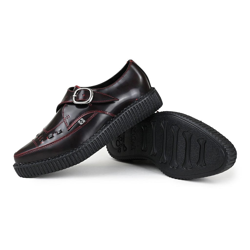Pointed Creeper Burgundy Rub Off Leather - Image 3