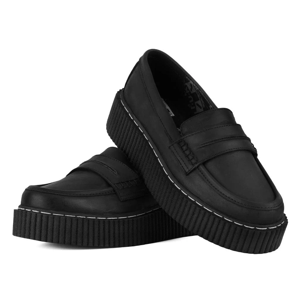 Vintage Creeper Loafer Black Leather - Image 3