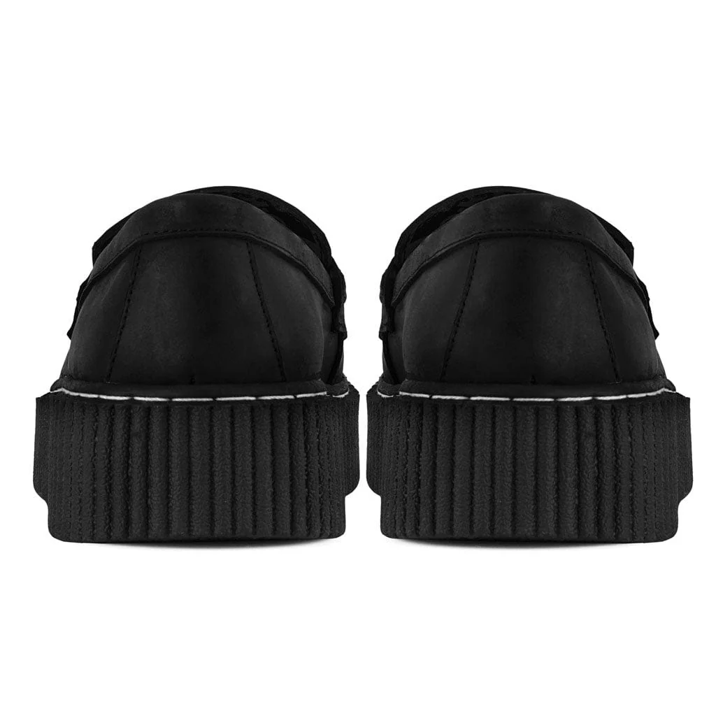 Vintage Creeper Loafer Black Leather - Image 5