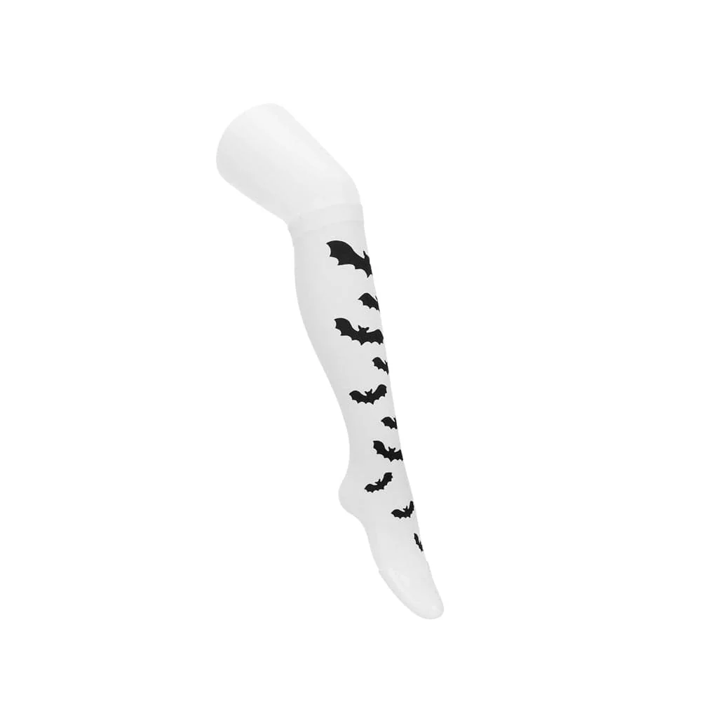 Knee High White Bat Sock Women's - Image 2