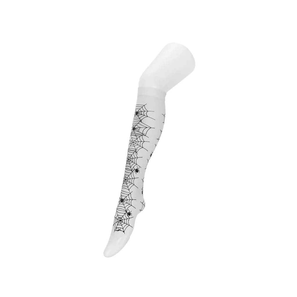 Knee High White Spider Sock Women's