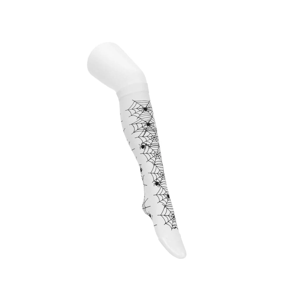 Knee High White Spider Sock Women's - Image 2